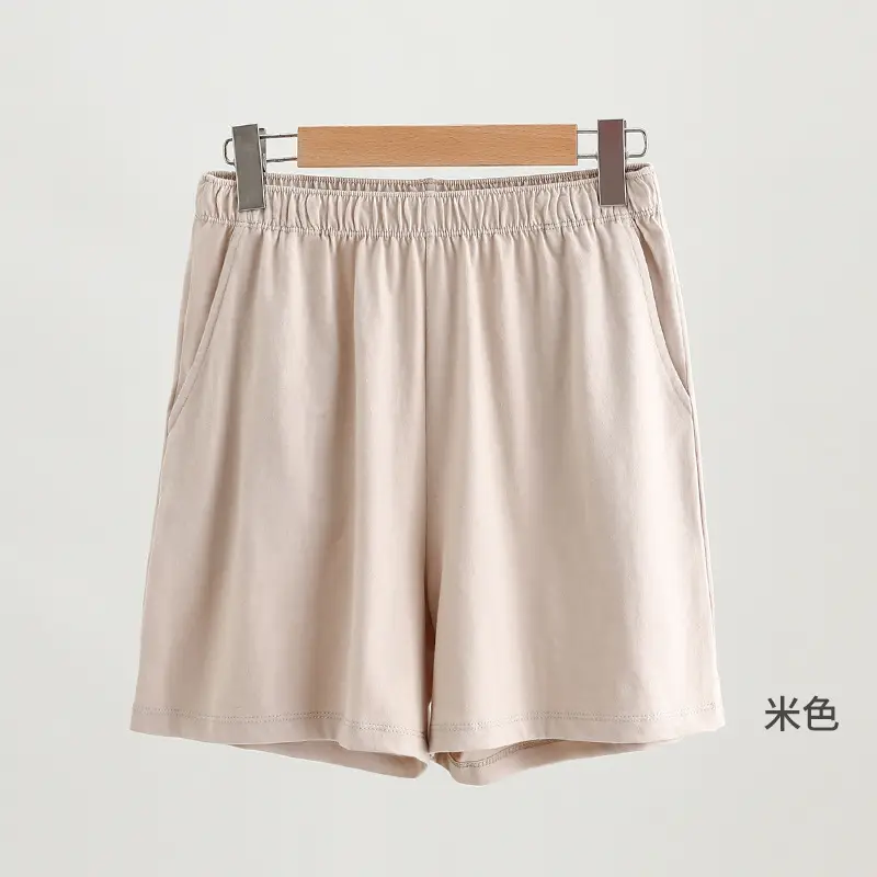 Women's Black Pure Cotton Shorts Summer Wear - Image 4