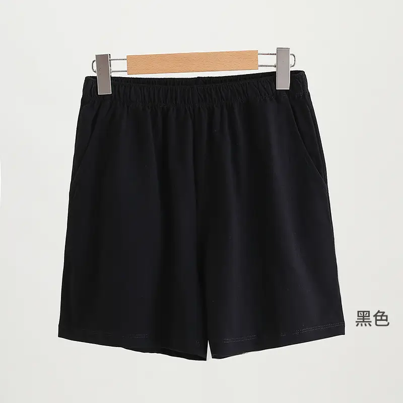 Women's Black Pure Cotton Shorts Summer Wear - Image 5