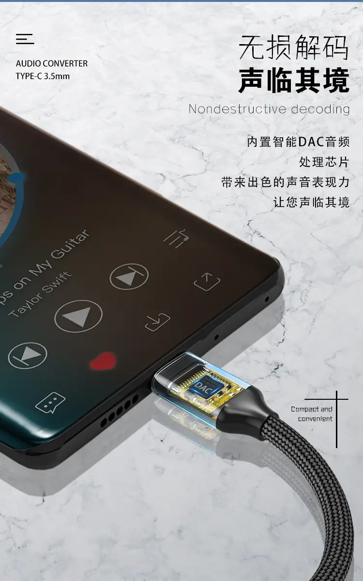 USB-C Headphone Jack Adapter for Apple & Huawei Phones — feature 6