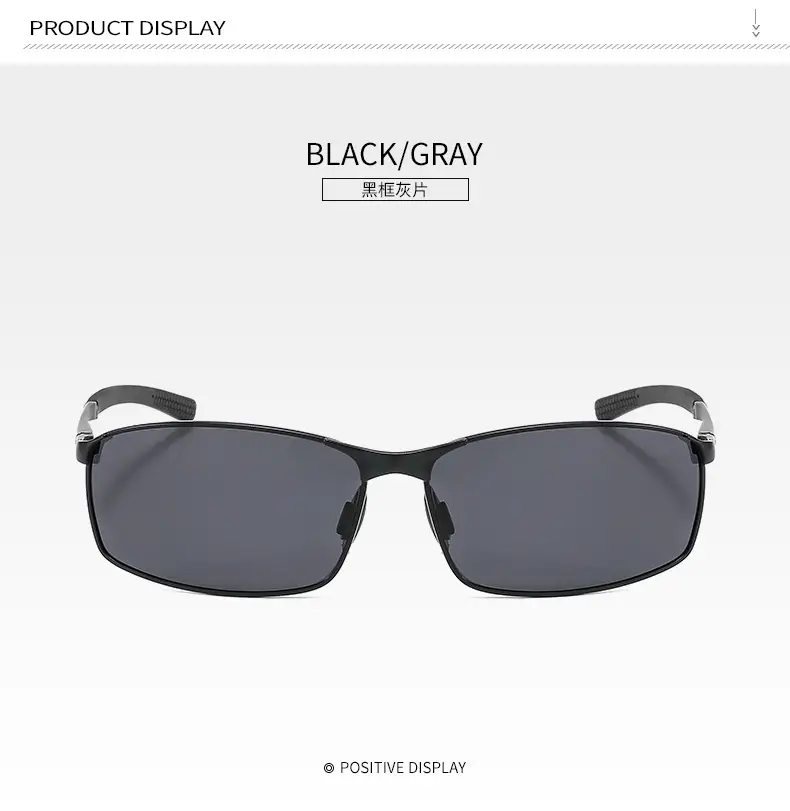 Men Metal Polarized Sunglasses Blue Mirror — feature 12
