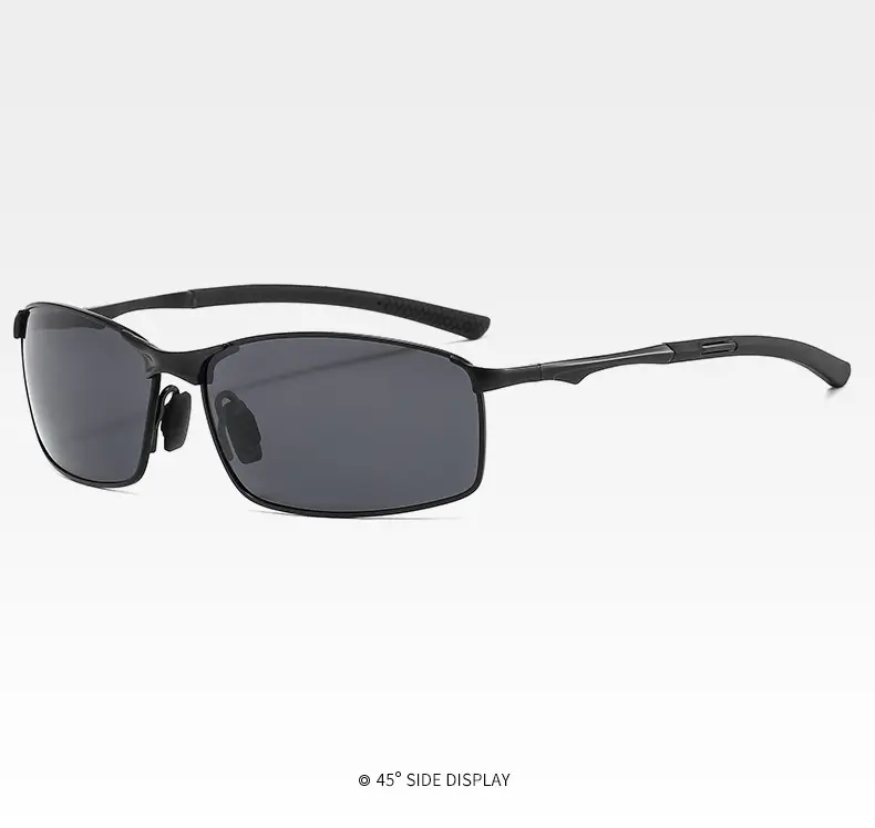 Men Metal Polarized Sunglasses Blue Mirror — feature 13