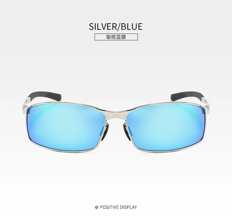 Men Metal Polarized Sunglasses Blue Mirror — feature 20