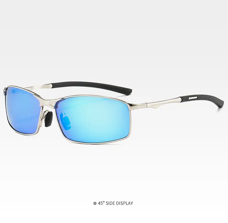 Men Metal Polarized Sunglasses Blue Mirror — feature 21