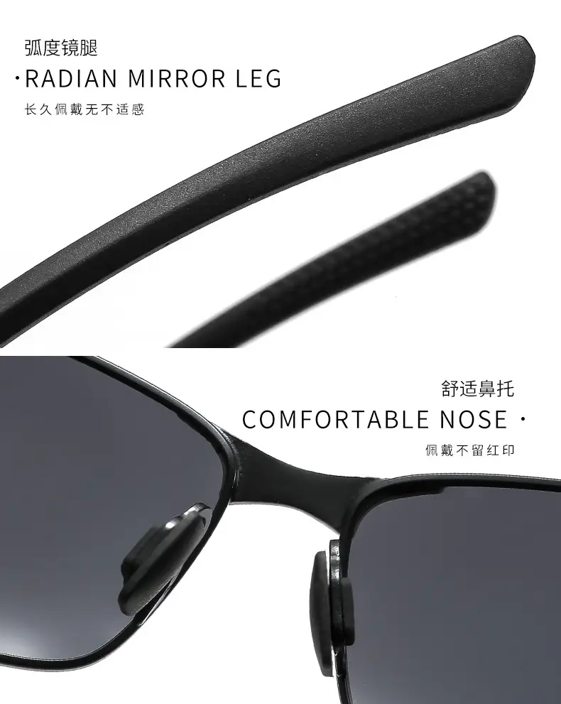 Men Metal Polarized Sunglasses Blue Mirror — feature 27