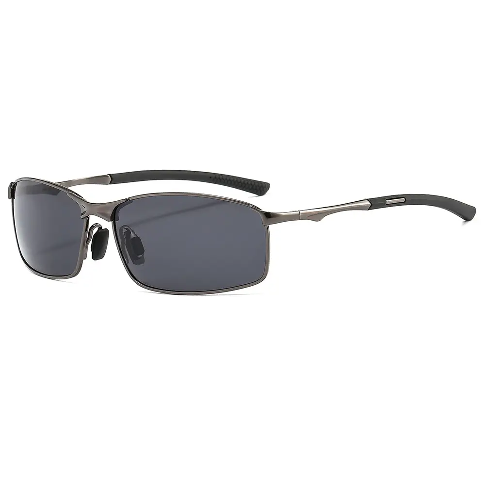 Men Metal Polarized Sunglasses Blue Mirror - Image 2