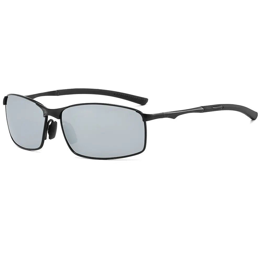 Men Metal Polarized Sunglasses Blue Mirror - Image 3