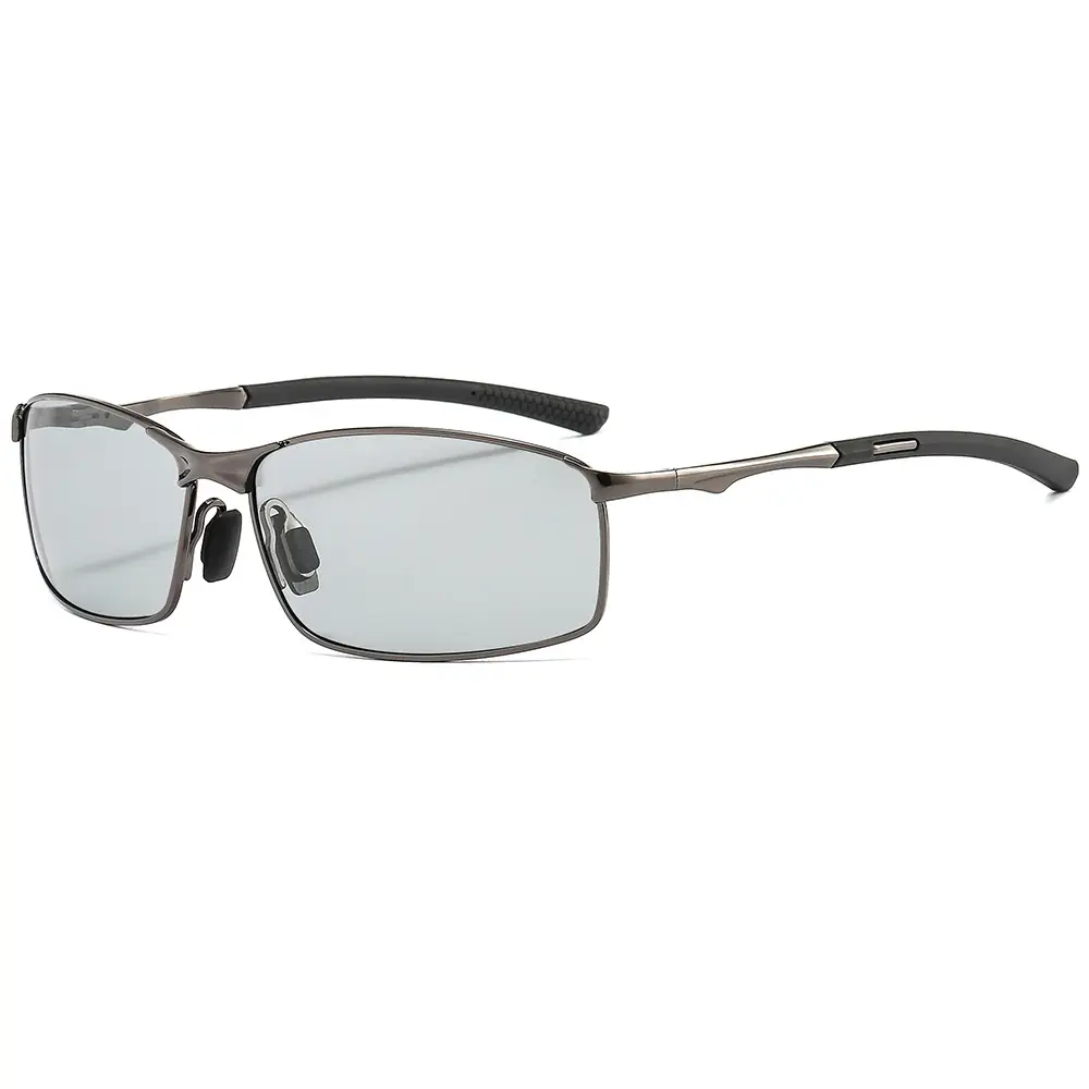 Men Metal Polarized Sunglasses Blue Mirror - Image 5