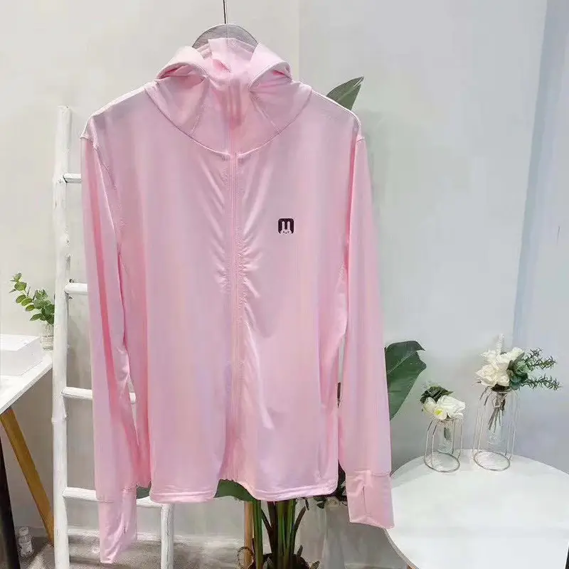 Pink Ice Silk Sun Protection Jacket for Women 2024 - Image 4