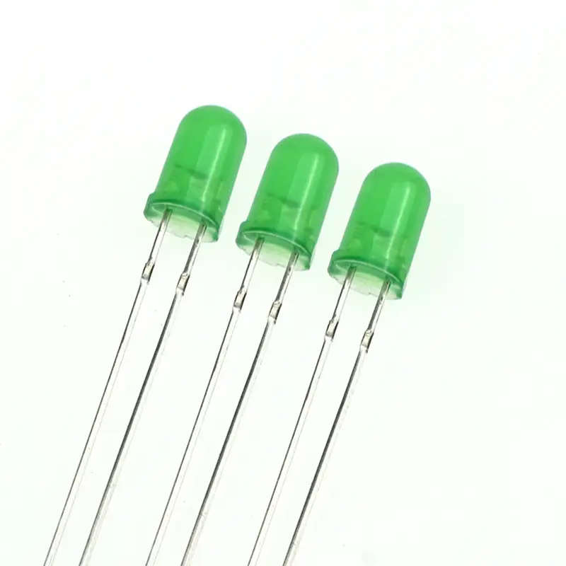 Green LED Bulbs 5mm Direct Plug F5 White Light - Image 3
