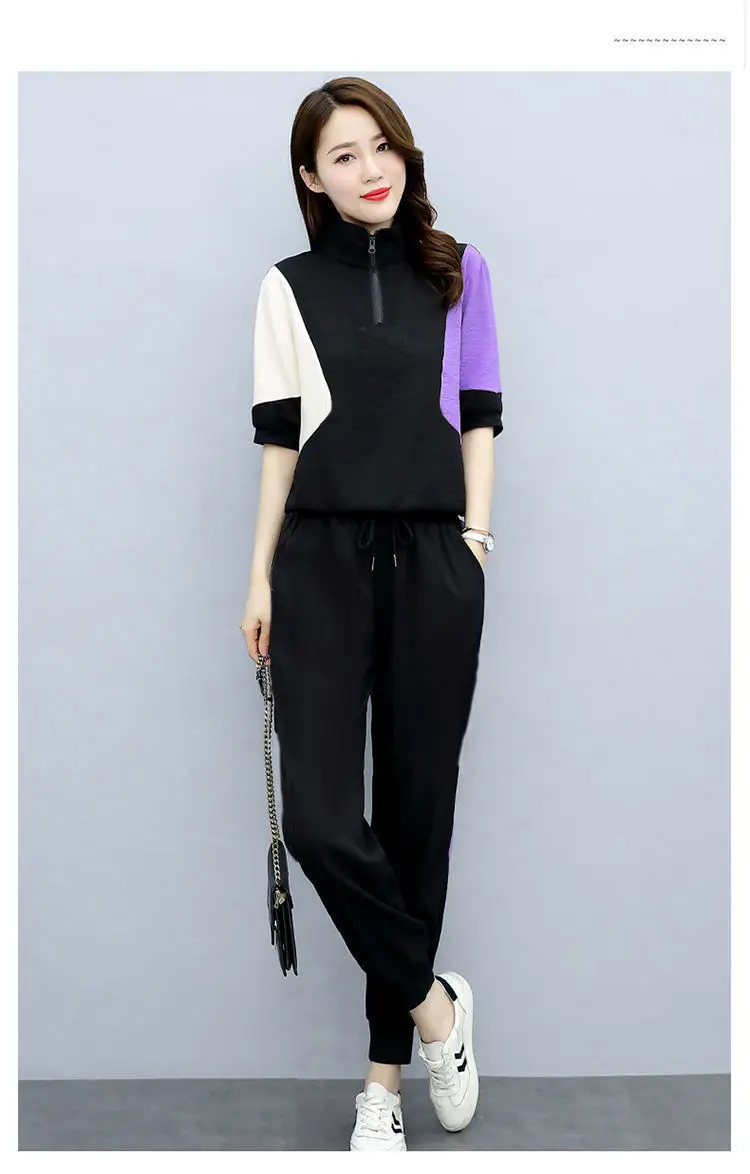 Women's Blue Yellow Polo Track Suit Summer 2024 — feature 12
