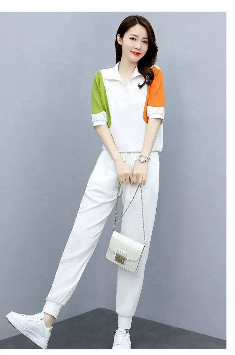 Women's Blue Yellow Polo Track Suit Summer 2024 — feature 7