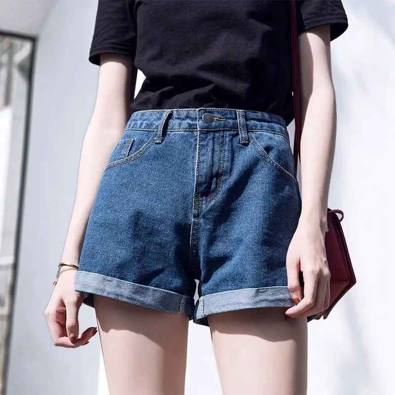 Denim Shorts High Waist Slimming 2021 Summer - Image 4