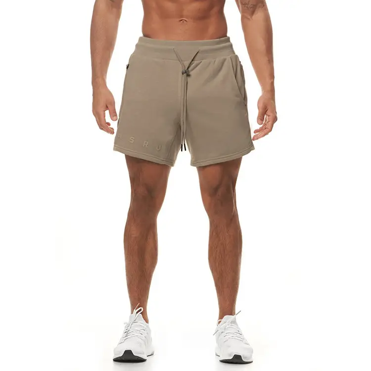Men's Brown Cotton Shorts with Drawstring Waist — feature 11
