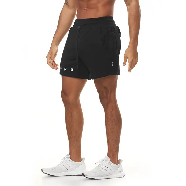 Men's Brown Cotton Shorts with Drawstring Waist — feature 15