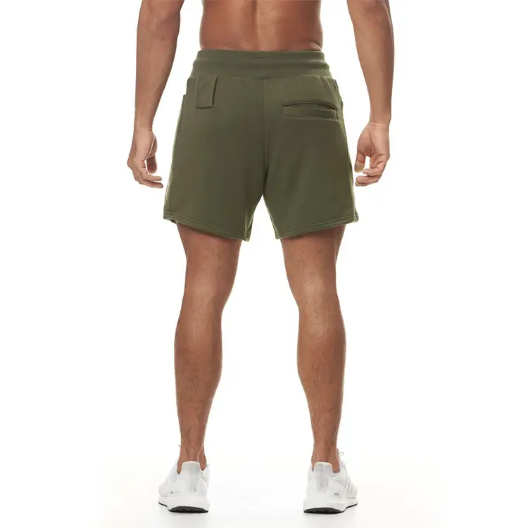 Men's Brown Cotton Shorts with Drawstring Waist — feature 19