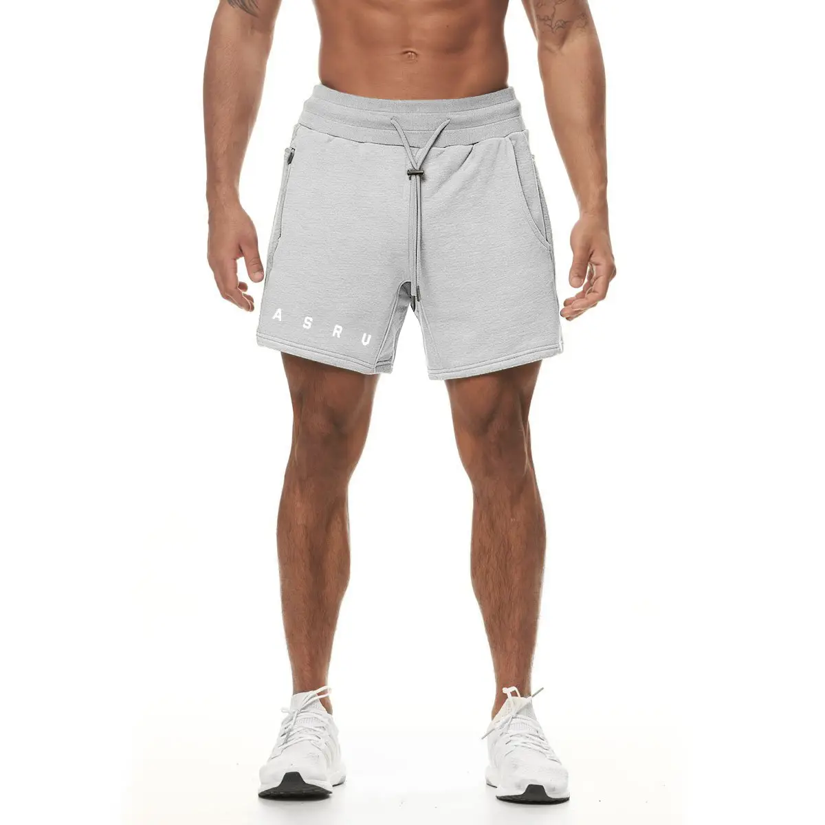 Men's Brown Cotton Shorts with Drawstring Waist — feature 23