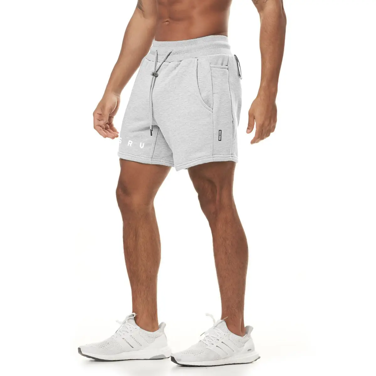 Men's Brown Cotton Shorts with Drawstring Waist — feature 24