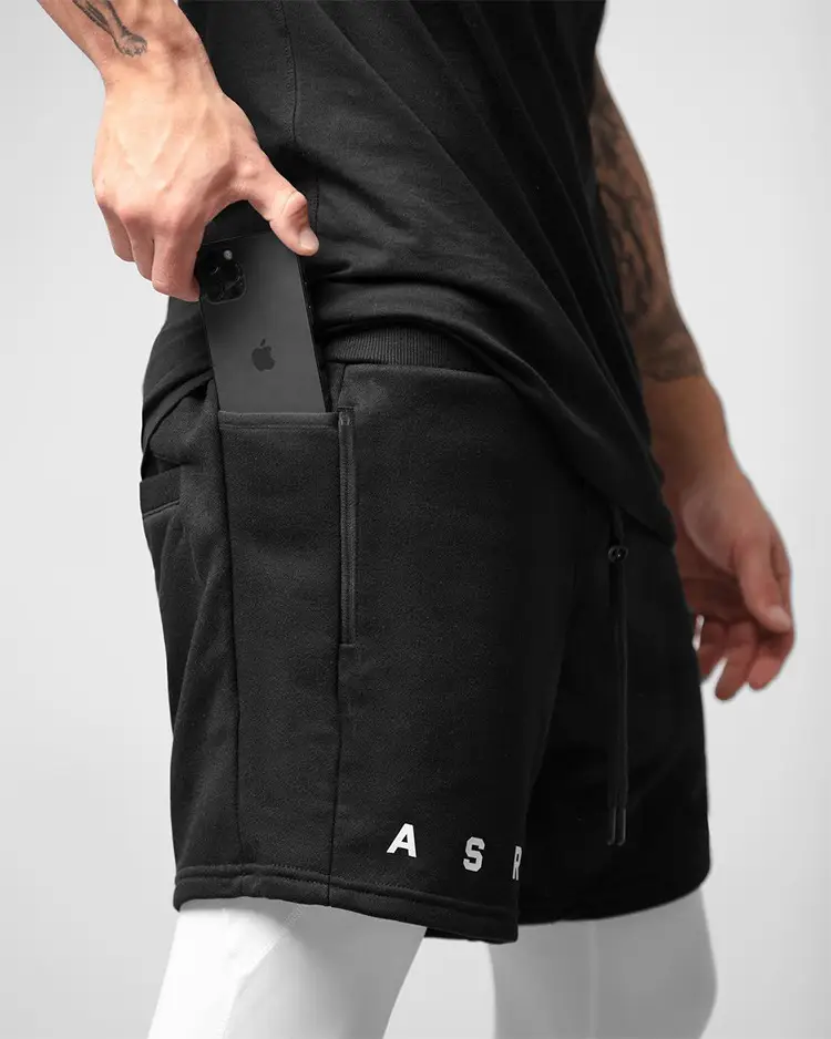 Men's Brown Cotton Shorts with Drawstring Waist — feature 9