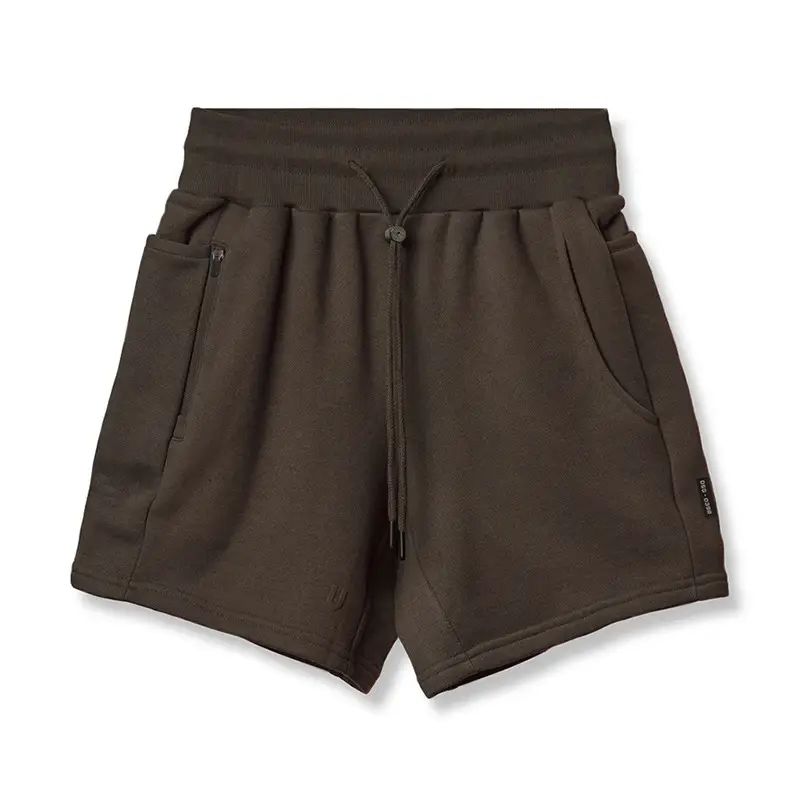 Men's Brown Cotton Shorts with Drawstring Waist - Image 11