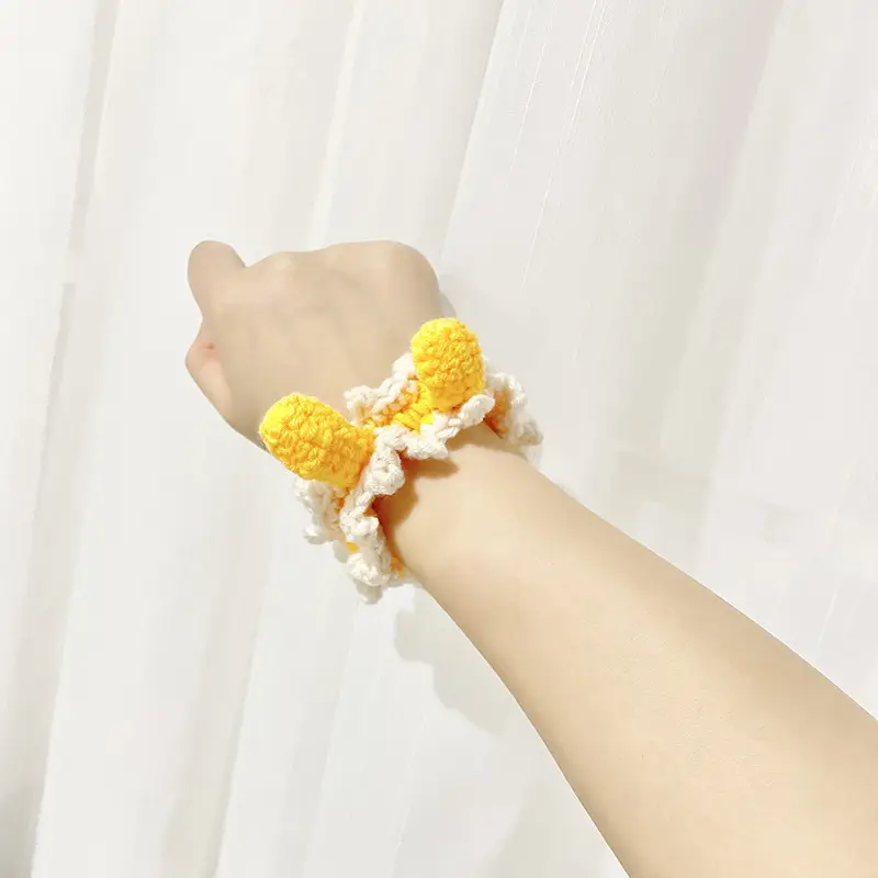 Yellow Knitted Knot Bracelet for Women - Image 5