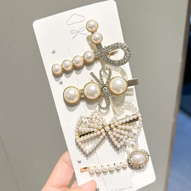 Pearl Hair Accessories Set for Women - Image 3