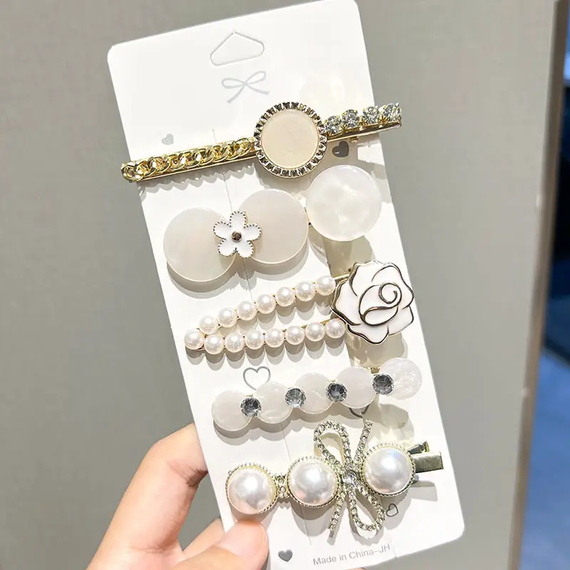 Pearl Hair Accessories Set for Women - Image 5
