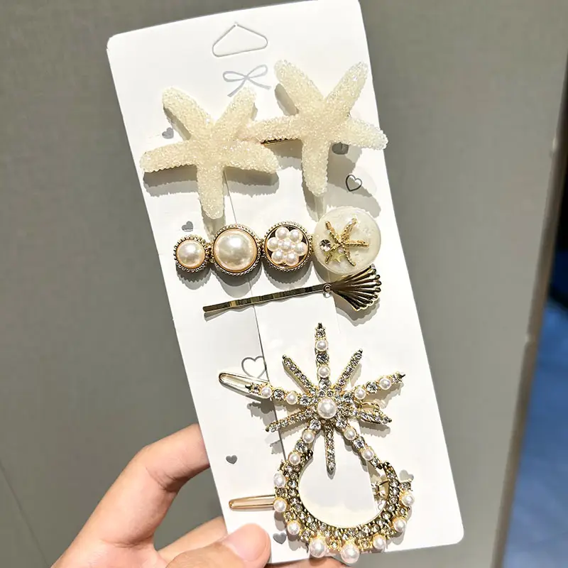 Pearl Hair Accessories Set for Women - Image 7