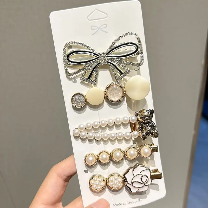 Pearl Hair Accessories Set for Women - Image 8