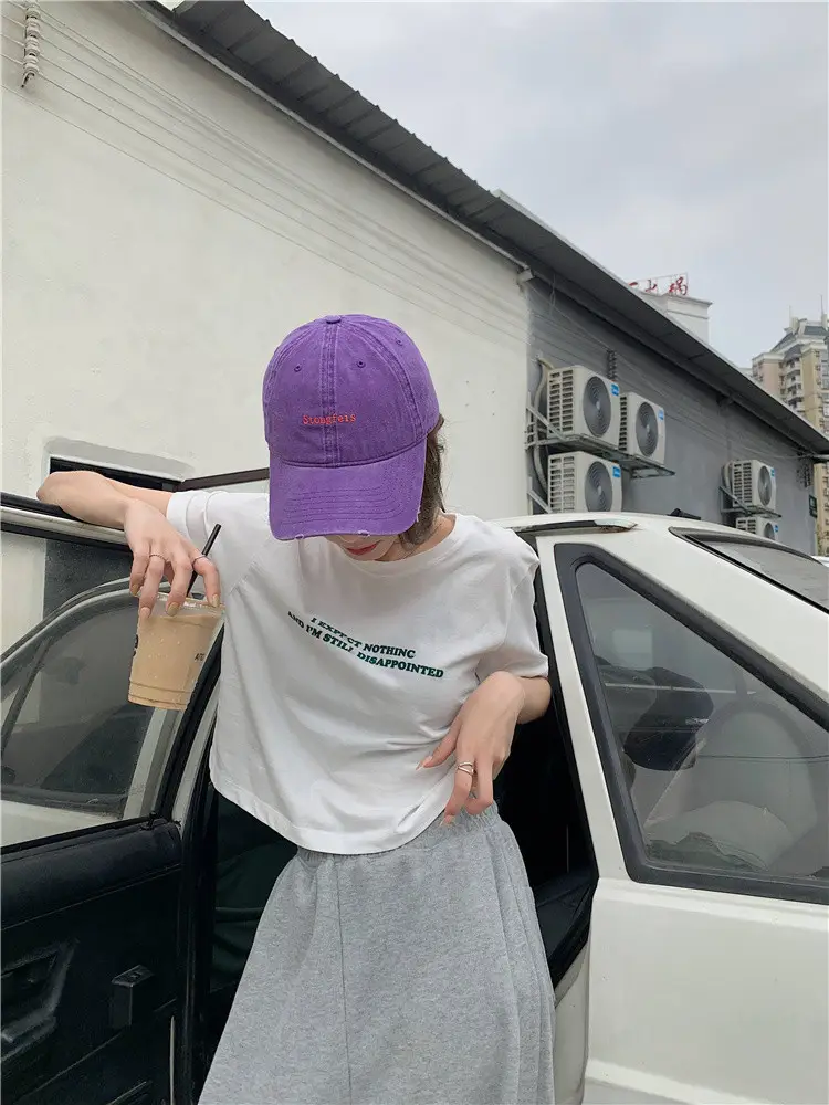 2025 Summer Women Loose Printed T-Shirt White Exposed Midriff — feature 3