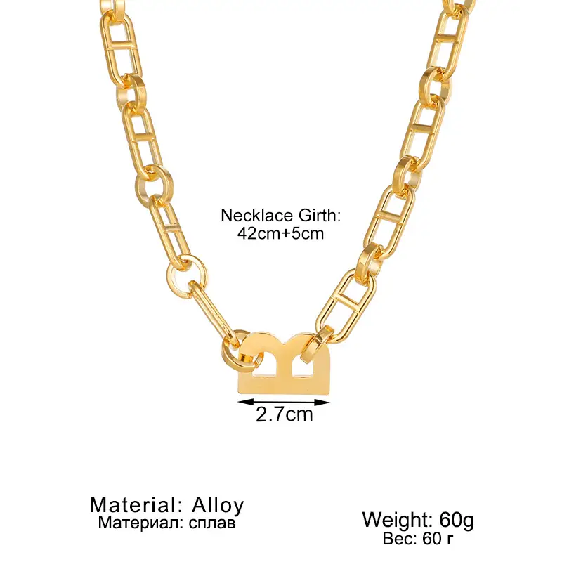 Mu Shang B-Letter Necklace for Women Cold Chain Style - Image 6