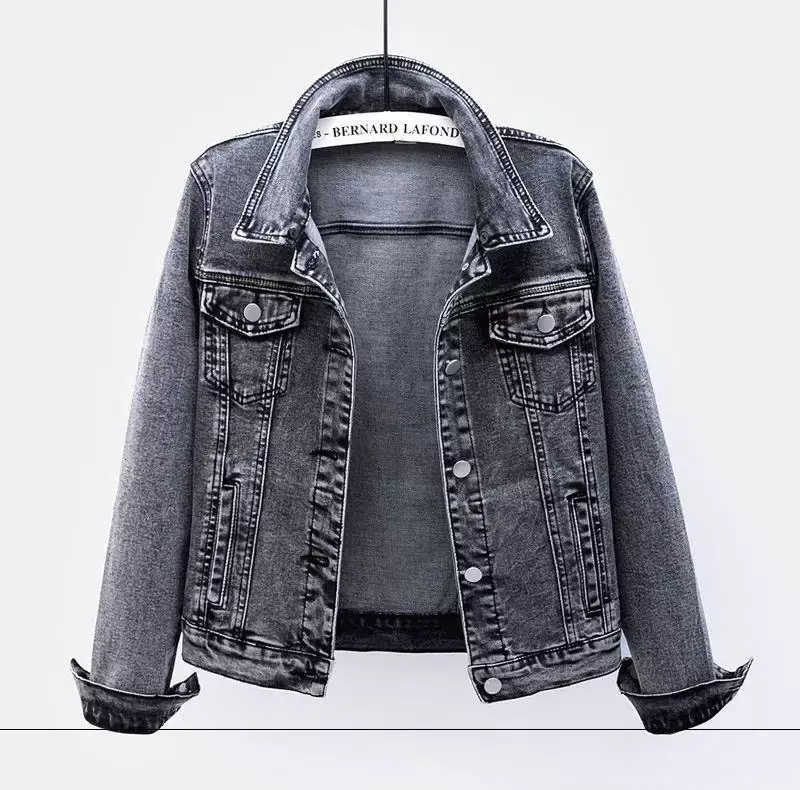 Women Denim Short Jacket with Fringe Trim 2025 Spring — feature 26