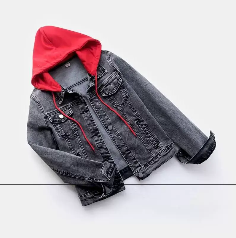 Women Denim Short Jacket with Fringe Trim 2025 Spring — feature 29