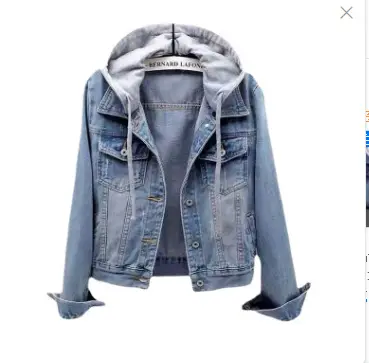 Women Denim Short Jacket with Fringe Trim 2025 Spring - Image 2