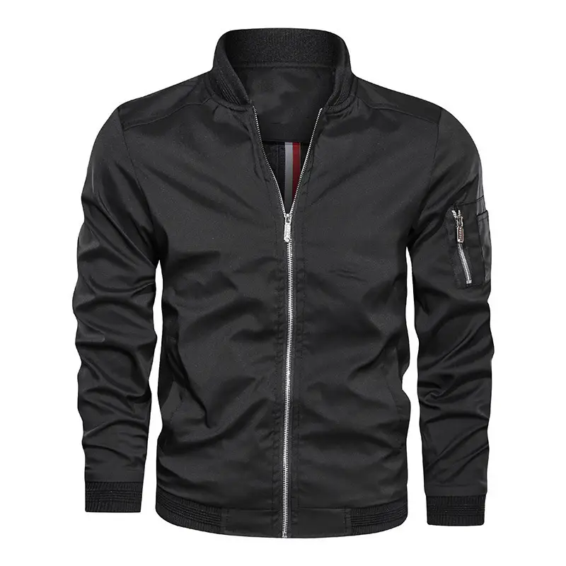 Men's Black Oversized Baseball Jacket Spring Autumn Loose Fit