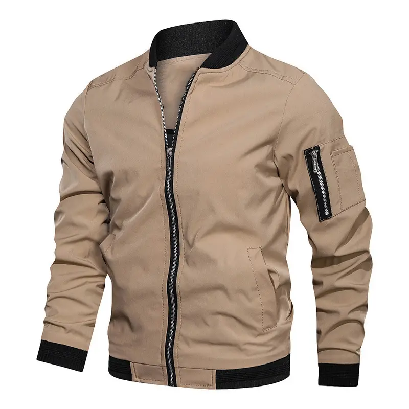 Men's Black Oversized Baseball Jacket Spring Autumn Loose Fit — feature 10