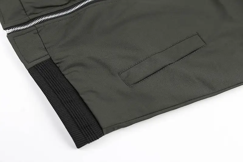 Men's Black Oversized Baseball Jacket Spring Autumn Loose Fit — feature 16