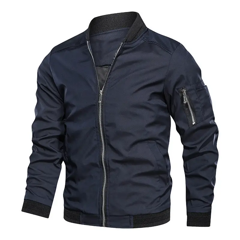 Men's Black Oversized Baseball Jacket Spring Autumn Loose Fit — feature 9