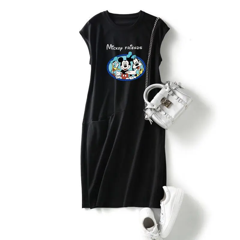 2025 Summer Cartoon Print Women Dress Orange Mid-Length - Image 29
