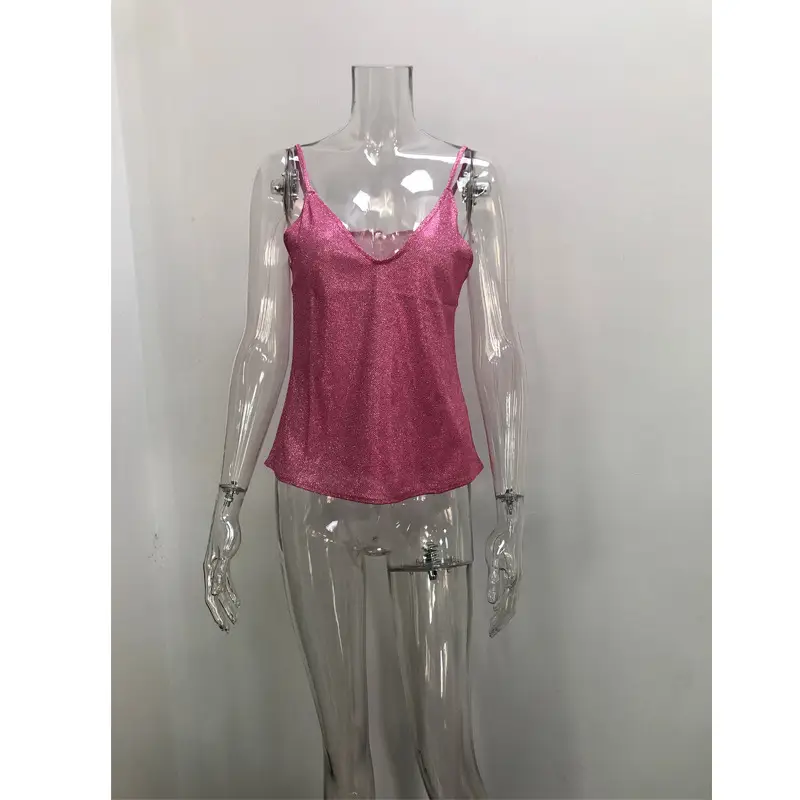 2025 V Neck Bronzed Top for Women Casual Sexy Vest — feature 46