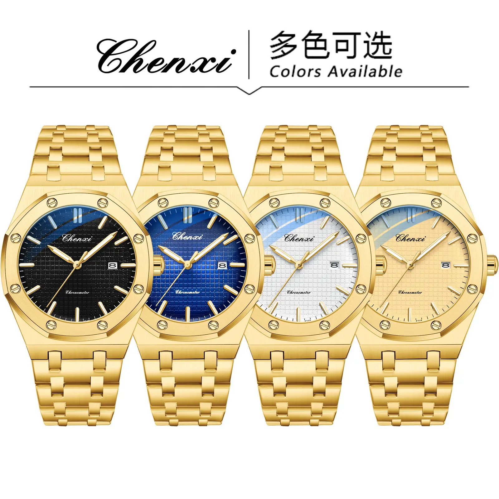 Men's Black Steel Watch with Luminous Dial - Image 11