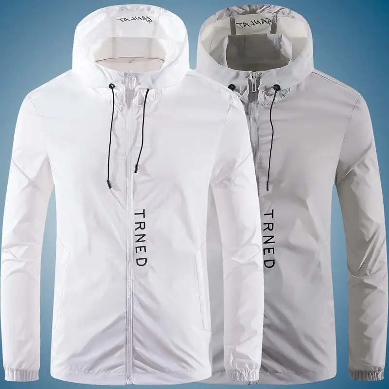 Men's White Thin Elastic Fishing Jacket UV Protection - Image 5