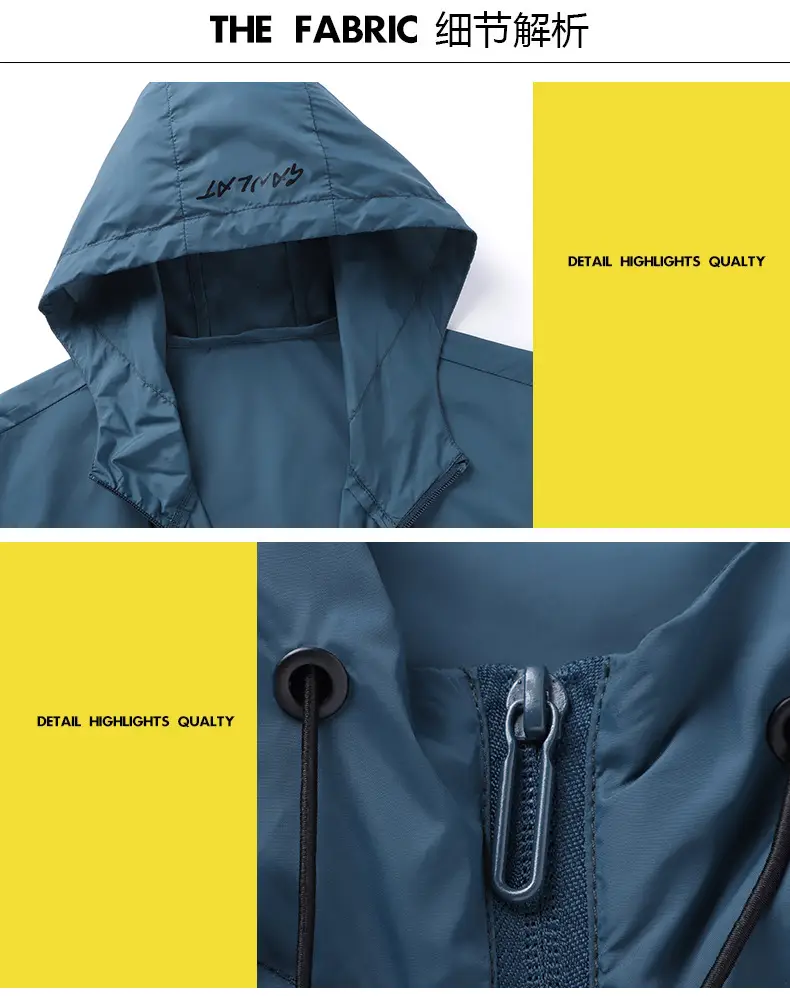 Men's White Thin Elastic Fishing Jacket UV Protection — feature 4