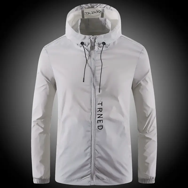 Men's White Thin Elastic Fishing Jacket UV Protection - Image 2