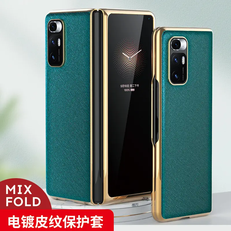Xiaomi Mix Fold Phone Case Black Gold Flip Cover - Image 7