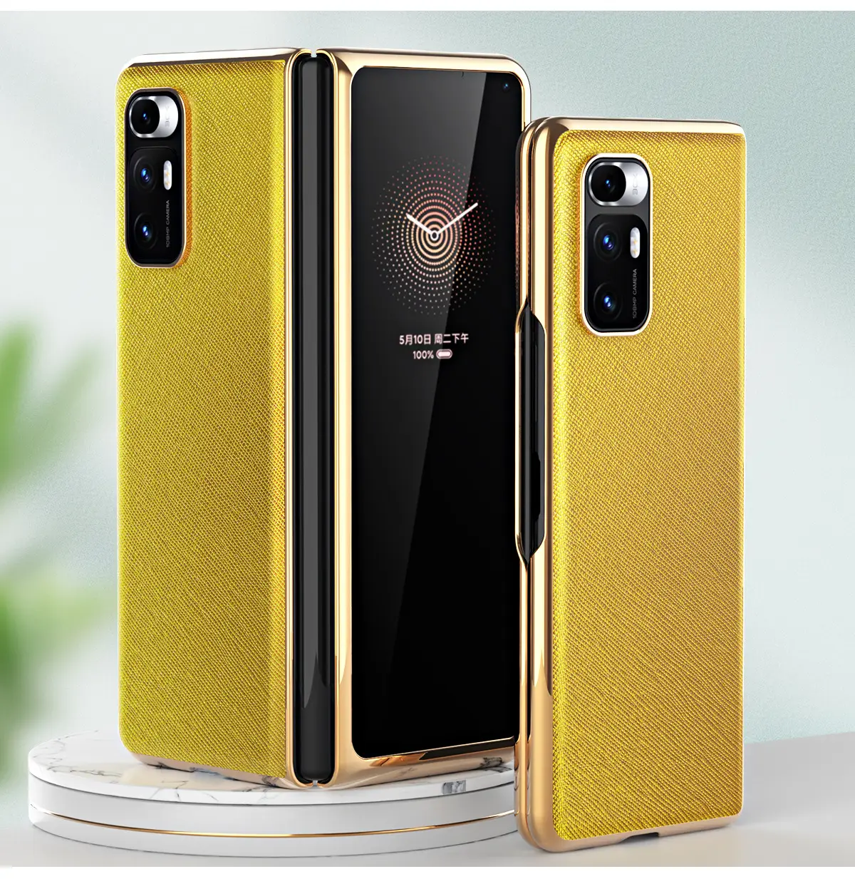 Xiaomi Mix Fold Phone Case Black Gold Flip Cover — feature 13