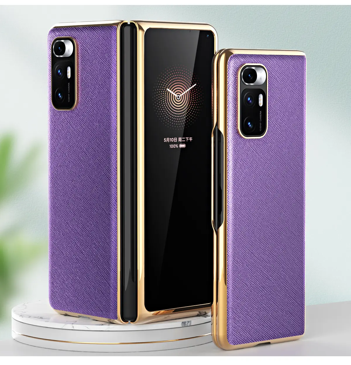 Xiaomi Mix Fold Phone Case Black Gold Flip Cover — feature 16