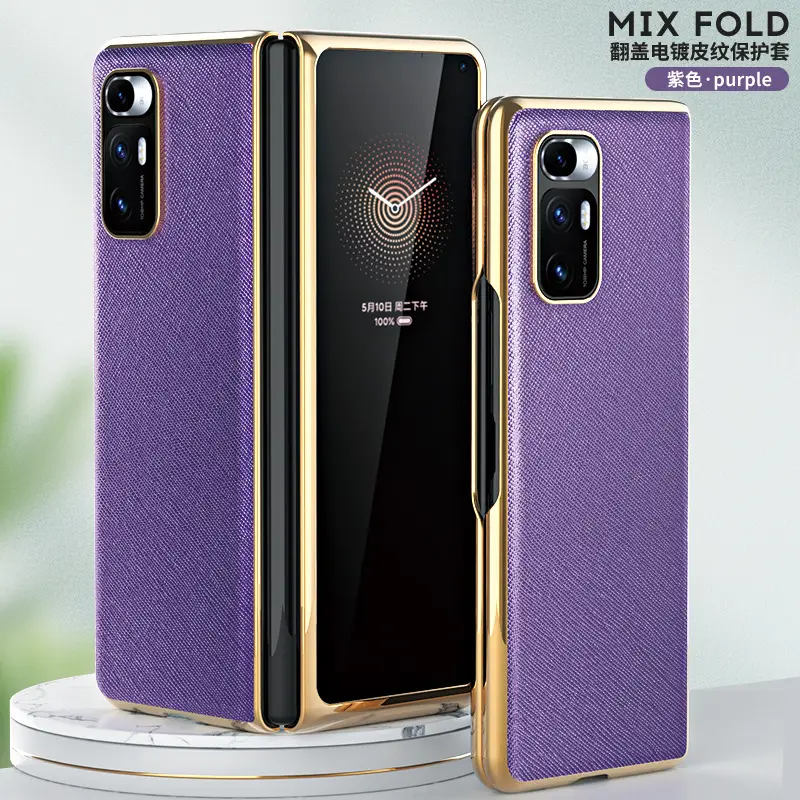 Xiaomi Mix Fold Phone Case Black Gold Flip Cover - Image 4