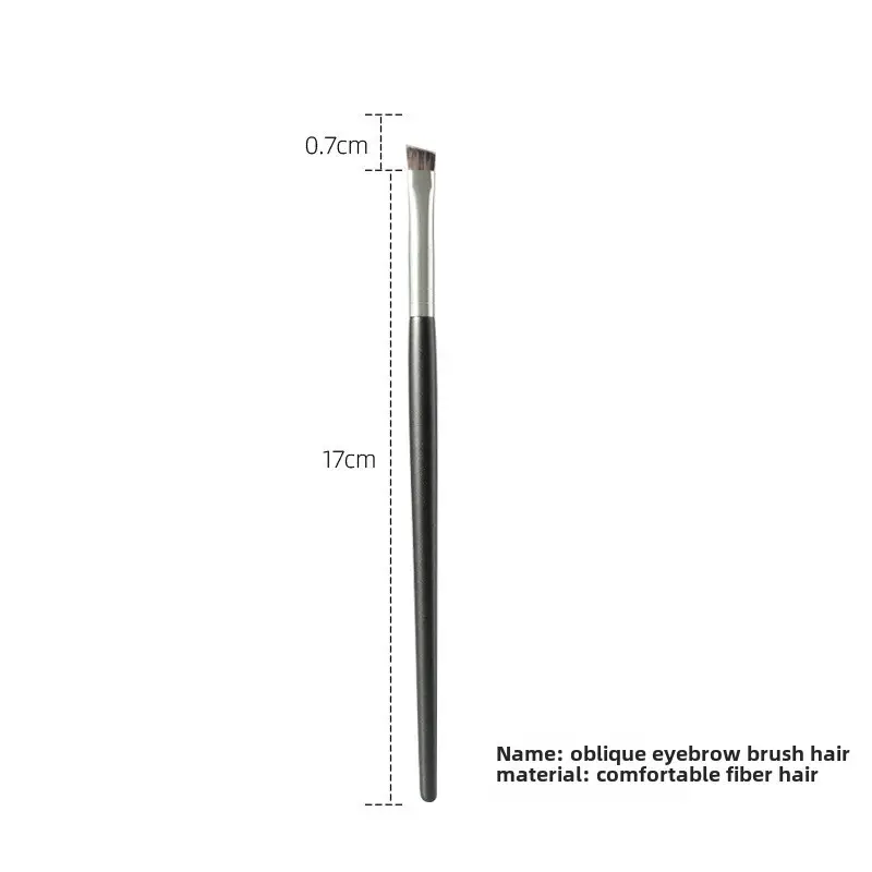 Oblique Eyebrow Brush 17cm Fiber Hair Makeup Tool - Image 6