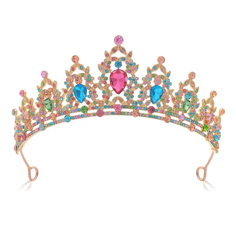 Noble Black Gemstone Sparkling Diamond Bridal Headdress - Image 12