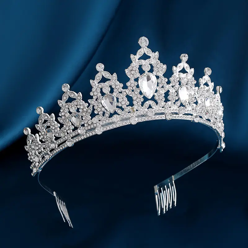 Noble Black Gemstone Sparkling Diamond Bridal Headdress — feature 12